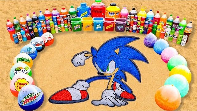 Как приготовить радужный соник с Orbeez, Big Mtn Dew, фантой, кока-колой, Mentos и популярными