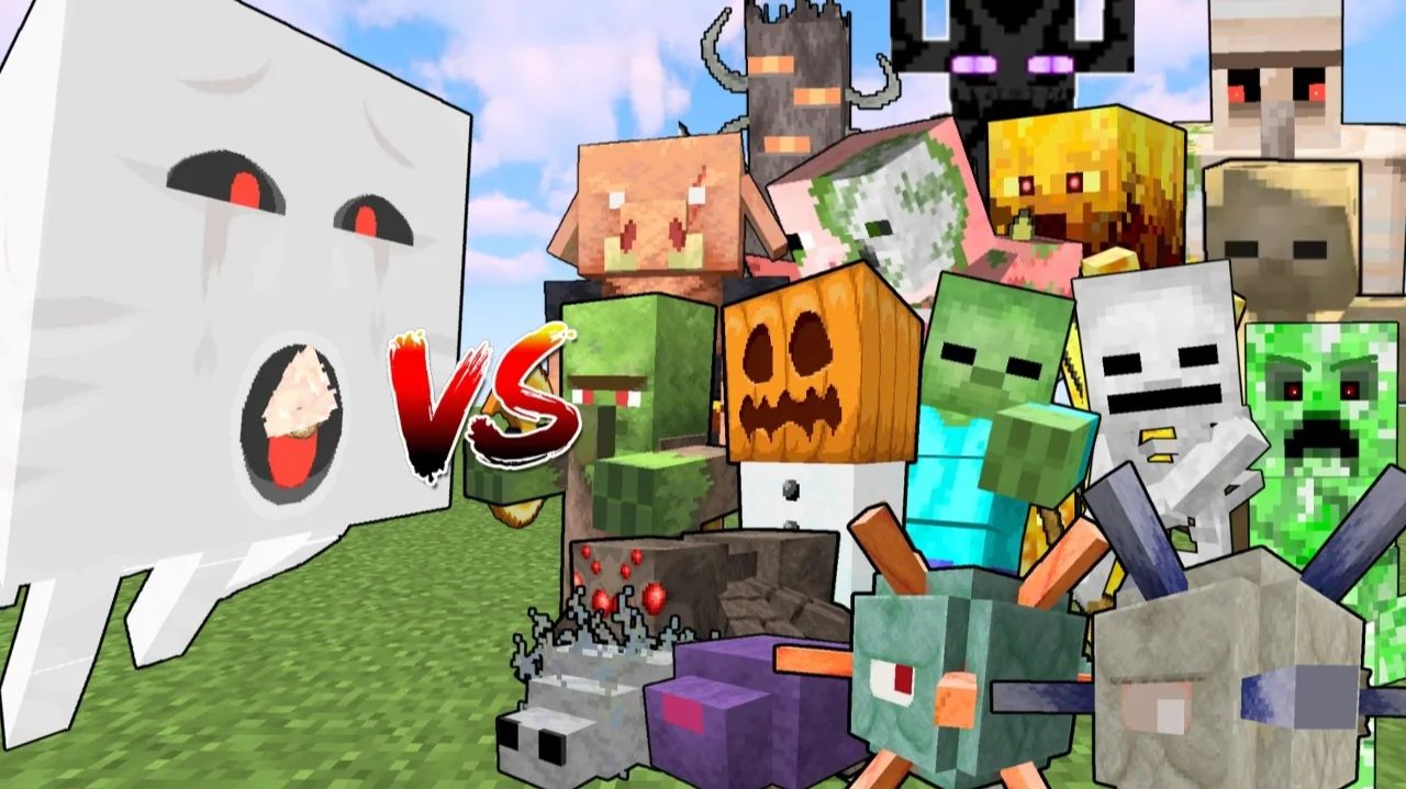 Гаст Титан против всех титанов-мобов в Minecraft — кто победит?