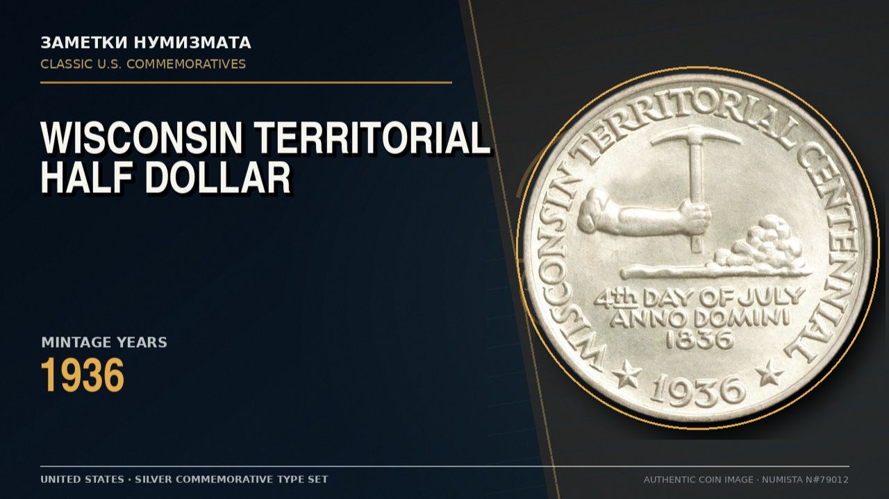 Wisconsin Territorial Centennial Half Dollar 1936 | Полдоллара США: 100-летие территории Висконсин