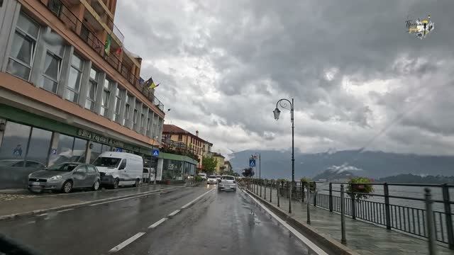 Италия озеро Комо поездка в дождливую погоду 4K летнее путешествие по Италии  дождливое утро