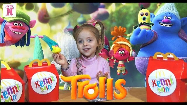 Тролли 2016 Хэппи Мил Макдональдс Распаковка и обзор игрушек Happy Meal Trolls 2016