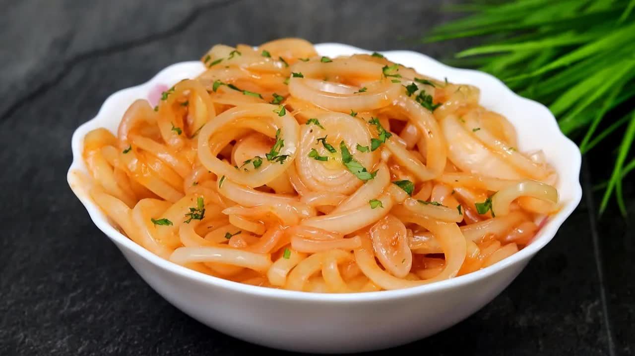 Маринованный лук - быстро и вкусно! Беру ЛУК и готовлю Потрясающий салат!