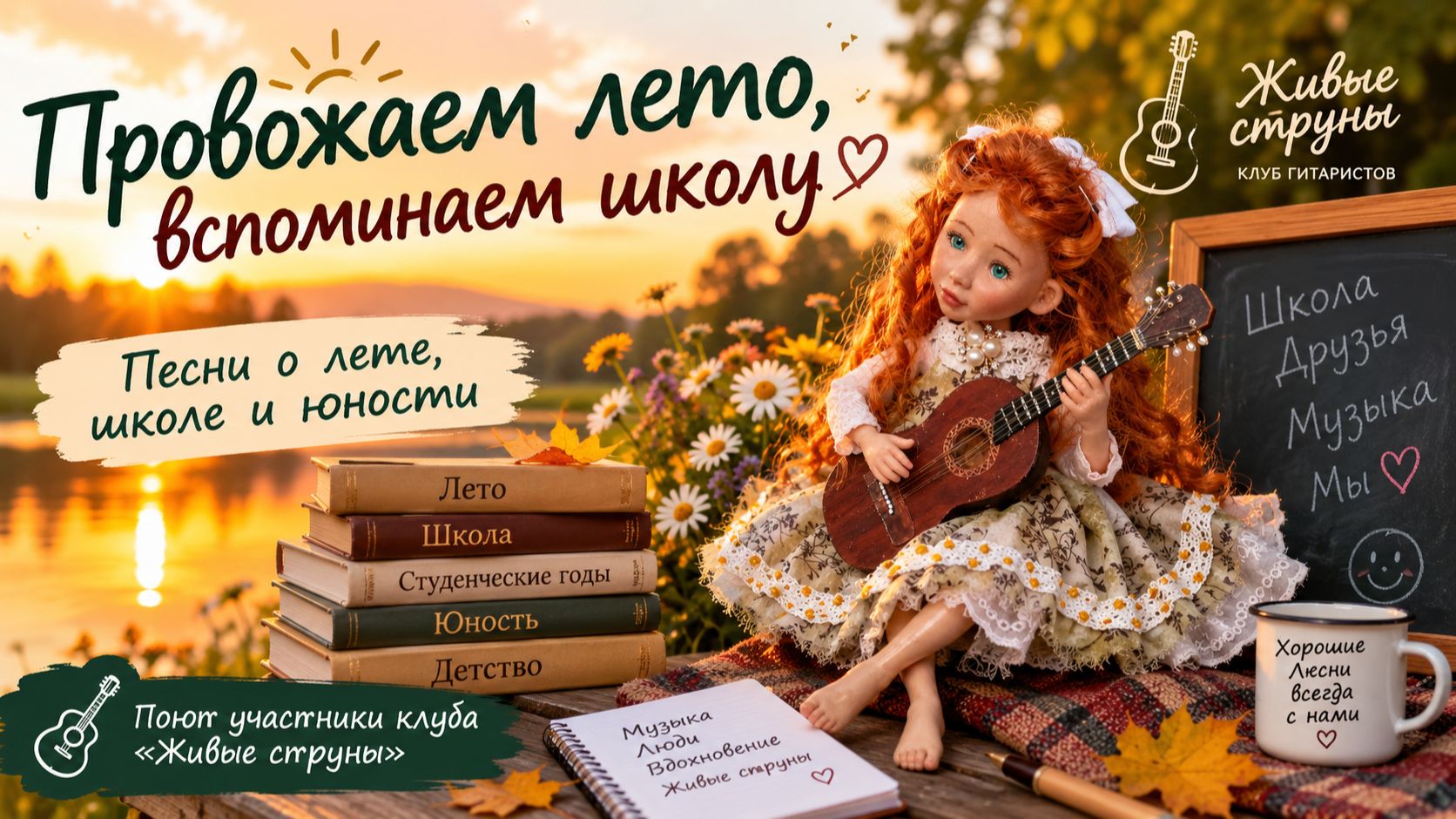 Играют участники клуба гитаристов ″Живые струны″