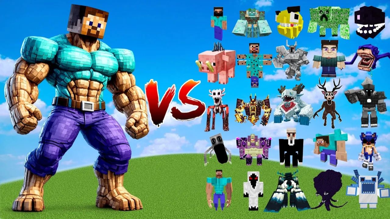 ТИТАН Стив VS все боссы Minecraft — кто победит?