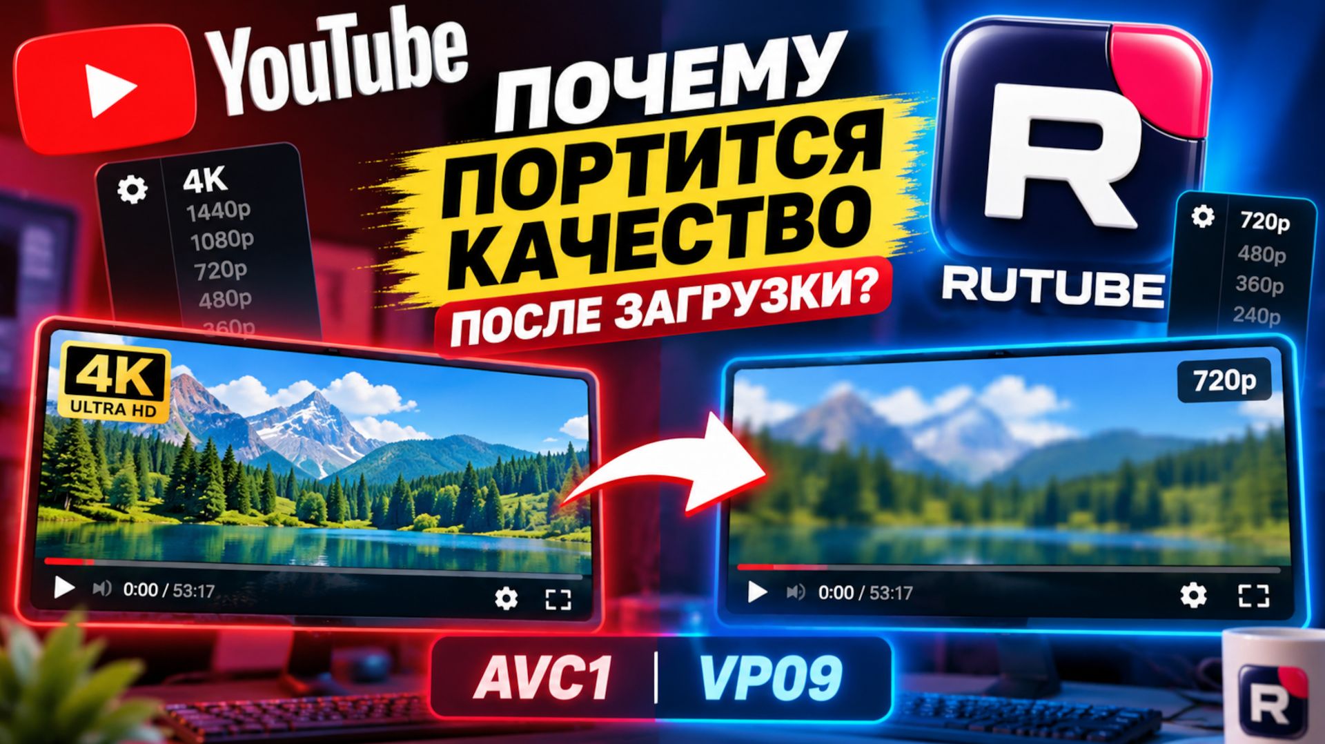 Почему портится качество длинных видео после загрузки на RuTube и YouTube