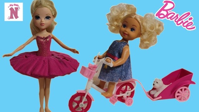 Куклы Барби и щенок Кукла на велосипеде Видео для девочек Barbie Doll
