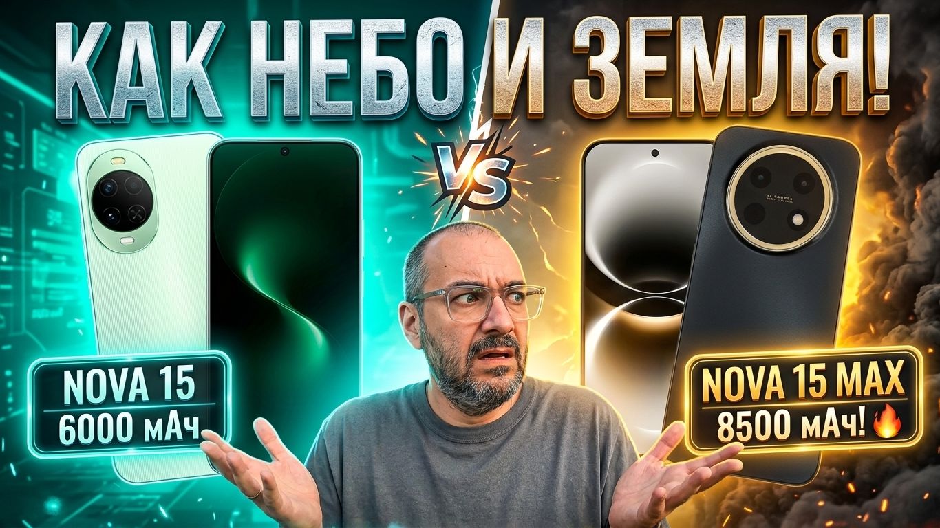 СРАВНЕНИЕ HUAWEI NOVA 15 И NOVA 15 MAX | НЕБО И ЗЕМЛЯ