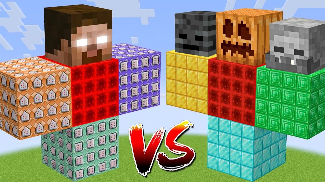 Херобрин с Command Block против всех боссов Minecraft — битва мобов!