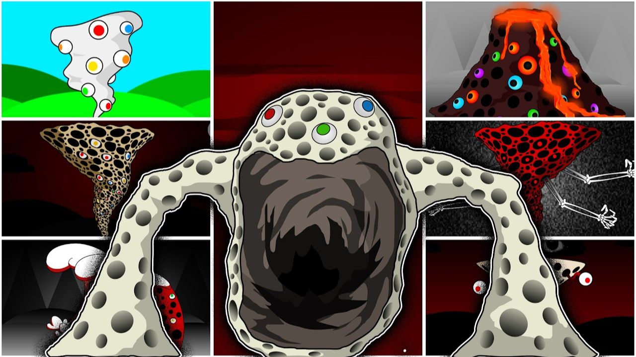 Мой ОС для Sprunki: TRYPOPHOBIA SEA EATER TORNADO TSUNAMI (Фазы с 1-й по 7-ю) —