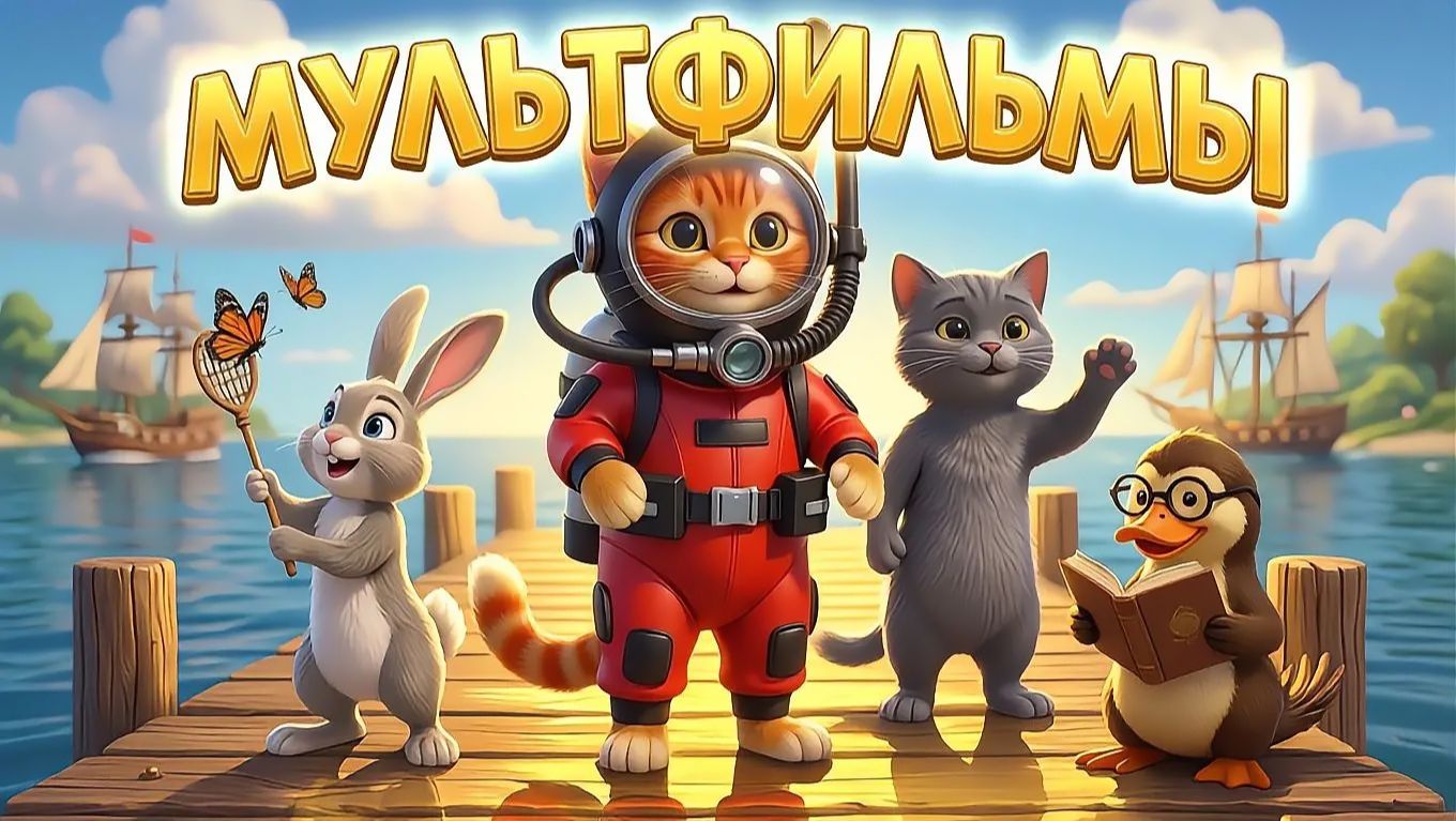 БОЛЬШОЙ МУЛЬТ-СБОРНИК ДЛЯ ДЕТЕЙ! 🦆 Приключения утконоса, кота-аквалангиста и лесных друзей 0+