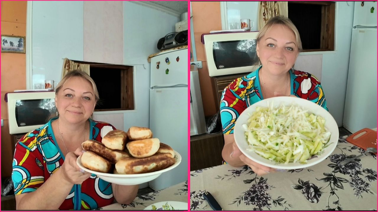 Семейный подряд на даче / У всех есть работа  / Жарю пирожки / Готовлю салат / Поболтаем