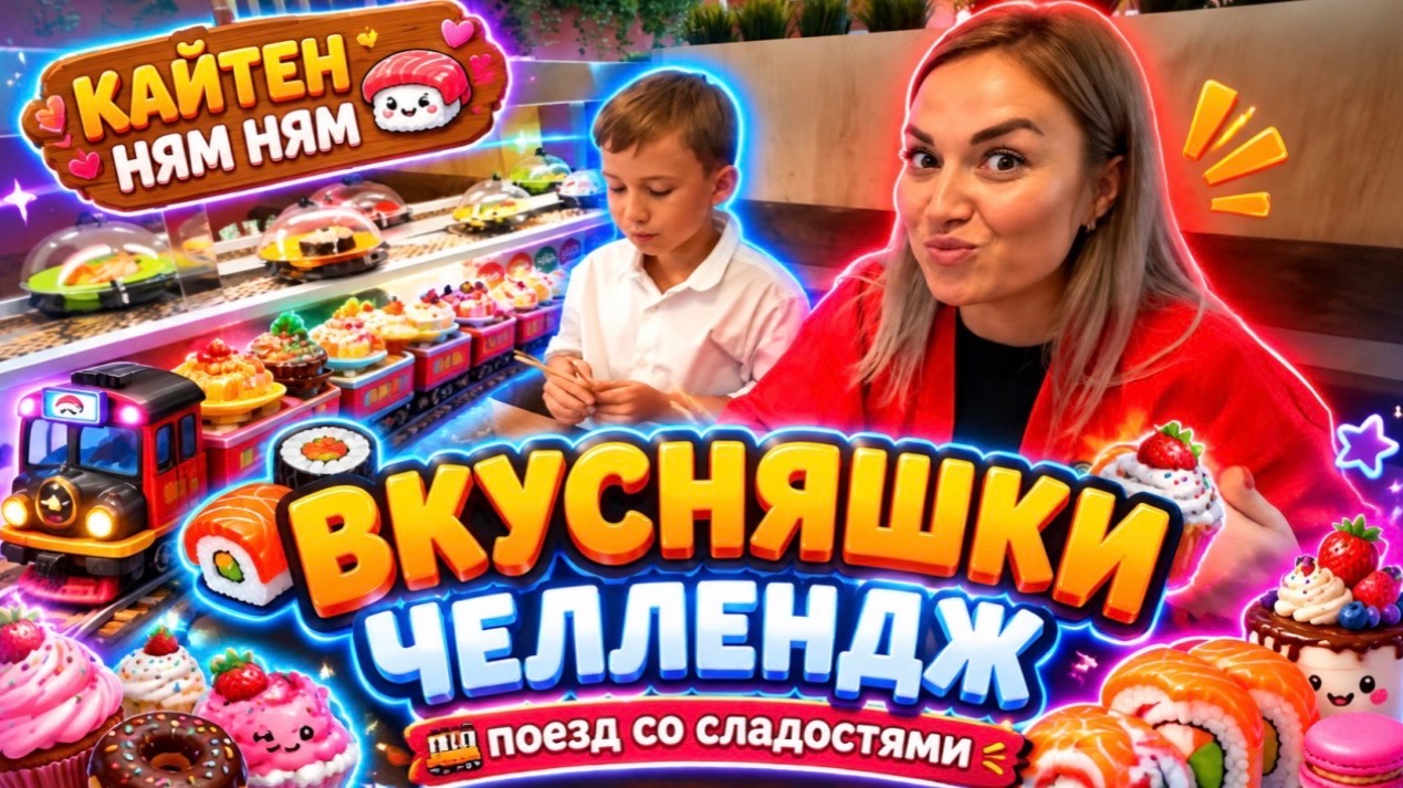 ВКУСНЯШКИ ЧЕЛЛЕНДЖ | ПОЕЗД СО СЛАДОСТЯМИ