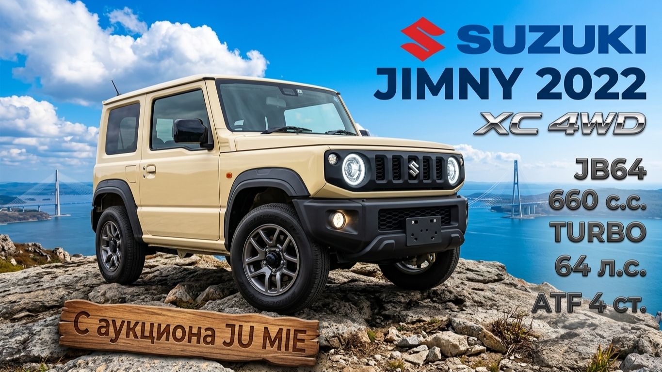 SUZUKI JIMNY. 4WD XC, 2022 г., С аукциона  JU MIE, Во Владивостоке 1 366 000 р.