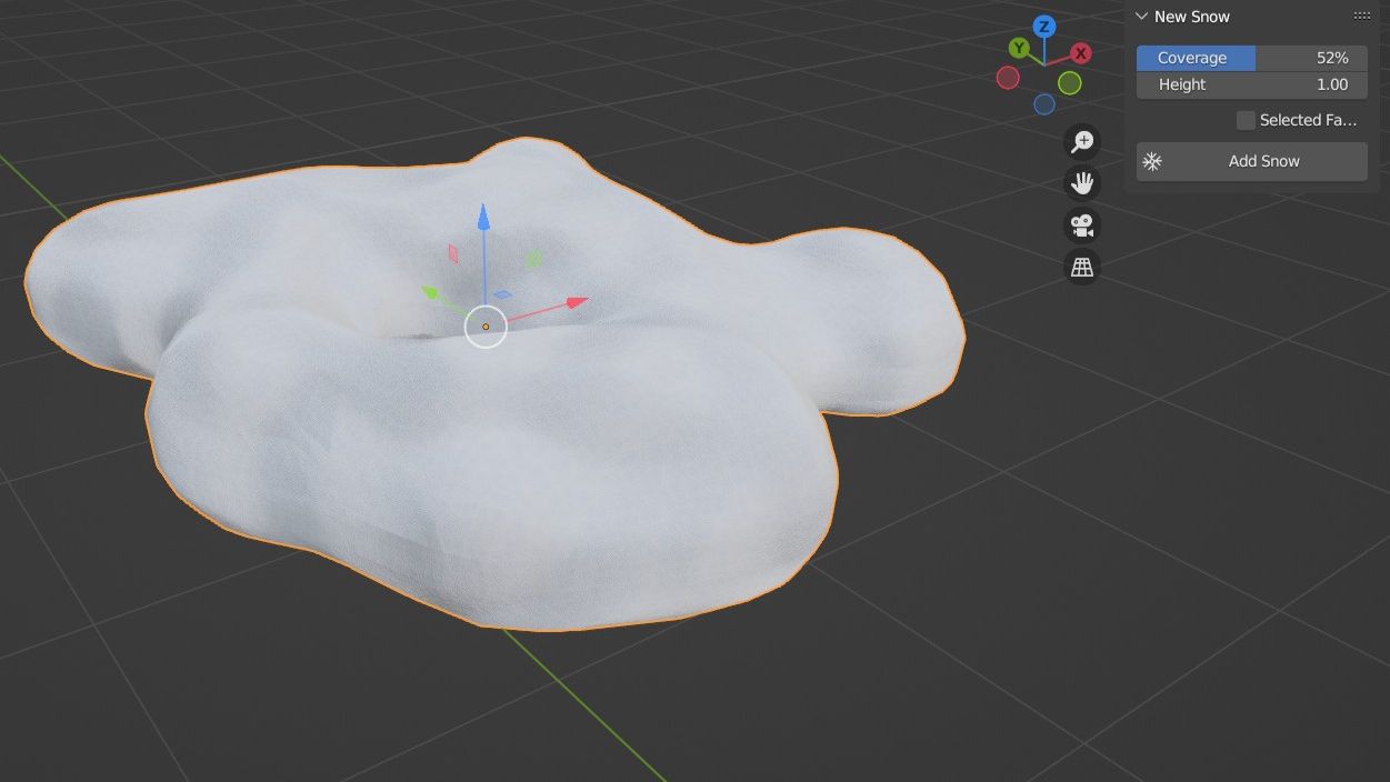 BLENDER 3.6  Real-snow переделал New_snow