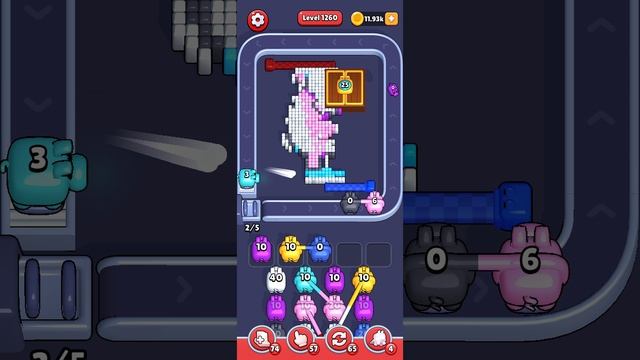Прохождение 1260 уровня Pixel Flow