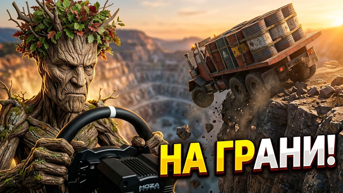 На границе с Казахстаном - Snowrunner - Человек-бревно - 0004 -  на руле MOZA R5