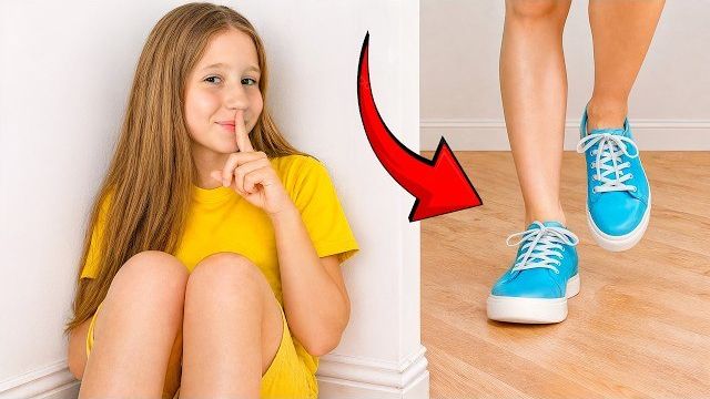 Настя со своими друзьями играют в прятки