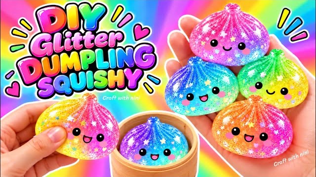 DIY Dumpling Squishy With Cotton / Easy Craft Ideas / School Art / TikTok Crafts / Cute Kawaii