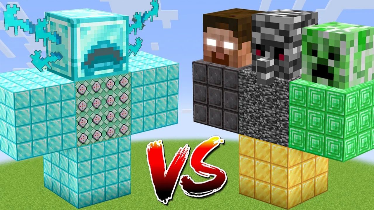 Алмазный Мутант Страж VS все боссы Minecraft — моб-битва