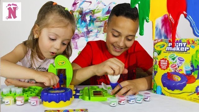 ЧЕЛЛЕНДЖ Paint Maker Crayola Делаем краски Рисуем БЕЗ РУК и с закрытыми глазами