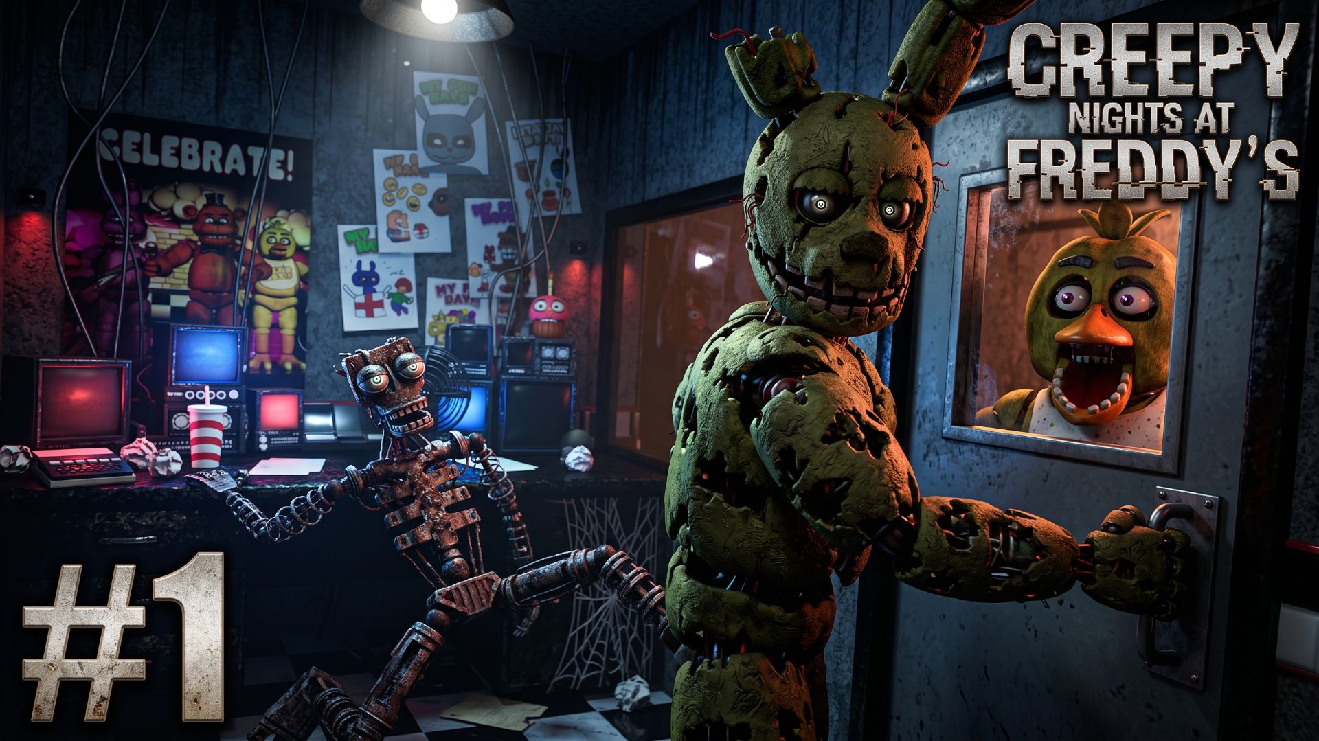 🔪ЖУТКИЙ ЭНДОСКЕЛЕТ🔪Creepy Nights At Freddy's #1