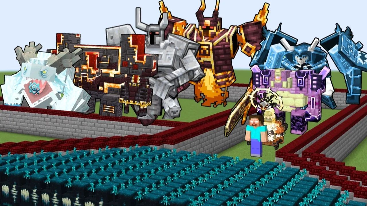 100 WARDEN: смертельный забег с самыми мощными боссами Minecraft!