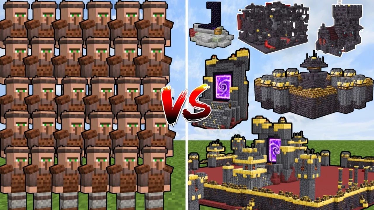 Армия жителей VS все постройки пиглинов — кто победит?