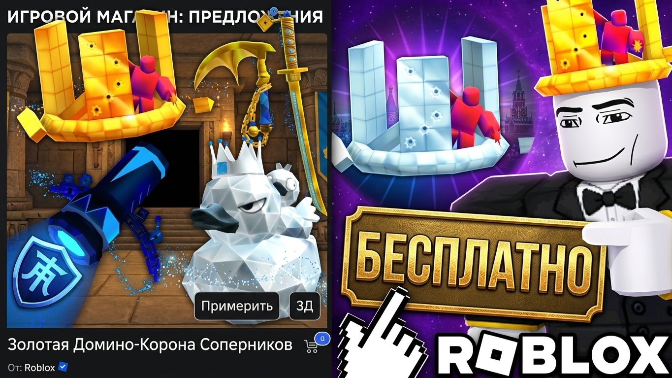 КАК ПОЛУЧИТЬ  «КОРОНА ДОМИНО» И ВСЕ ДРУГИЕ ПРЕДМЕТЫ в ROBLOX