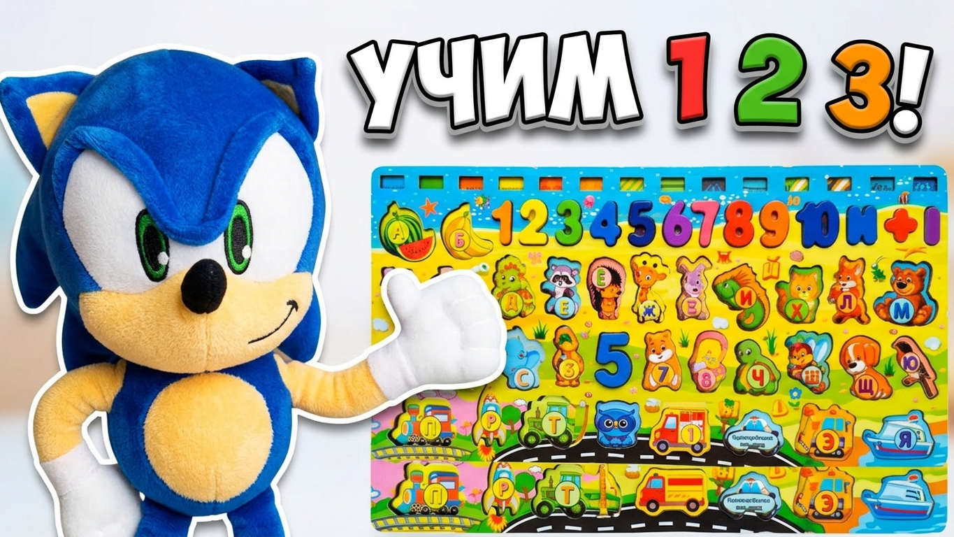 СОНИК УЧИТ ЦИФРЫ И ЖИВОТНЫХ. ПОМОГИТЕ СОНИКУ 🥺