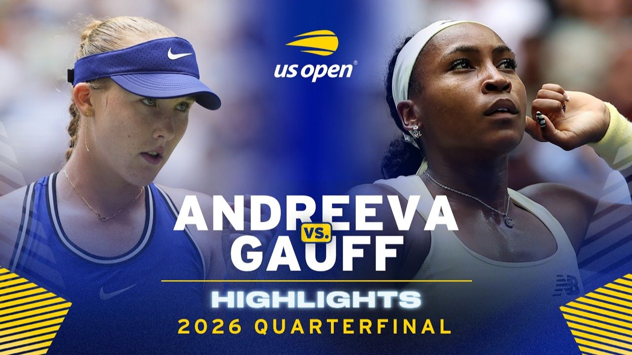 10.09.26 | Хайлайты | Мирра Андреева против Коко Гауфф | Женщины | 1/4 Финала | US Open 2026