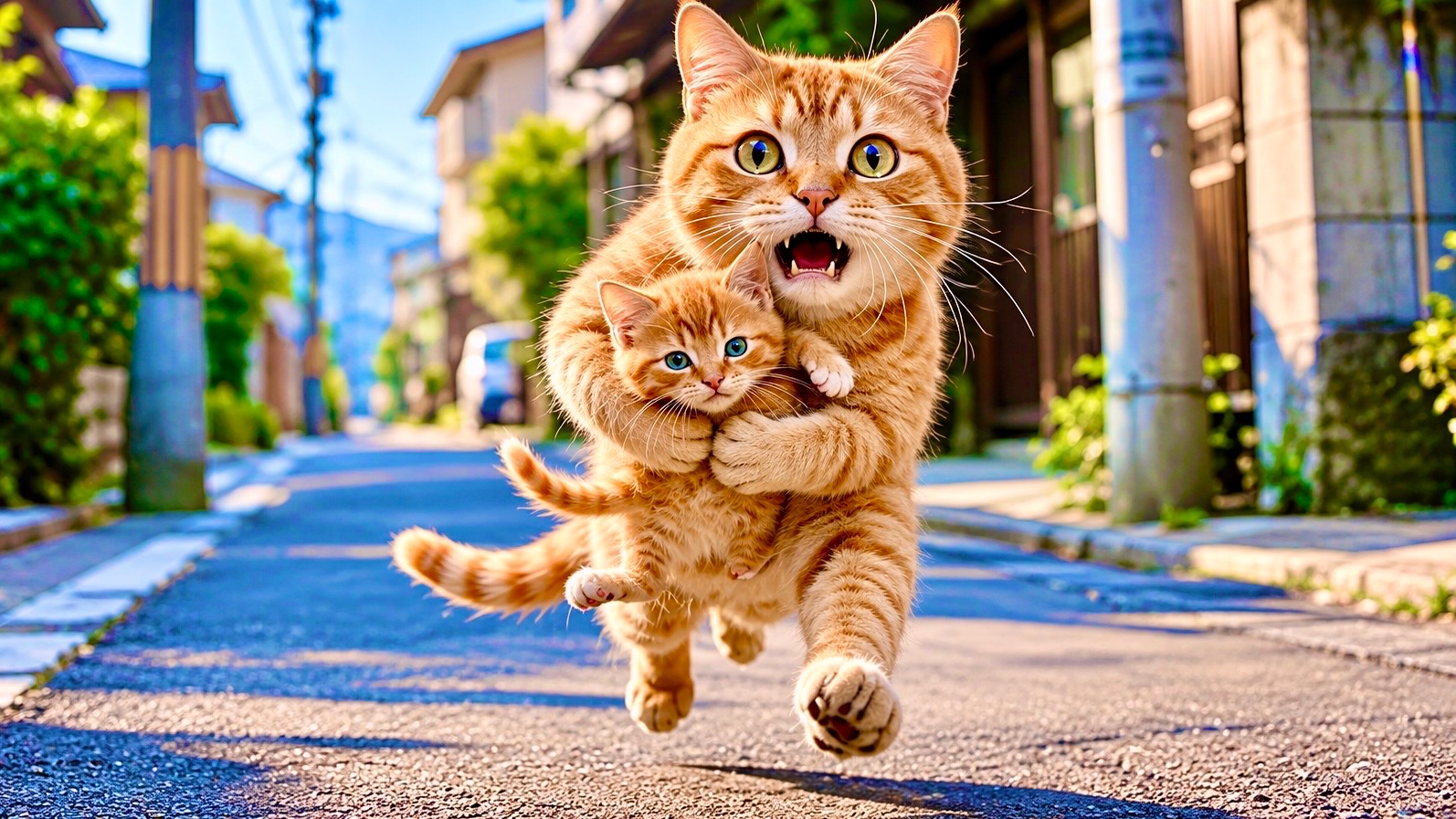Мама кошка и котёнок сделали игрушки 😍 Милые ИИ Мультики для Детей