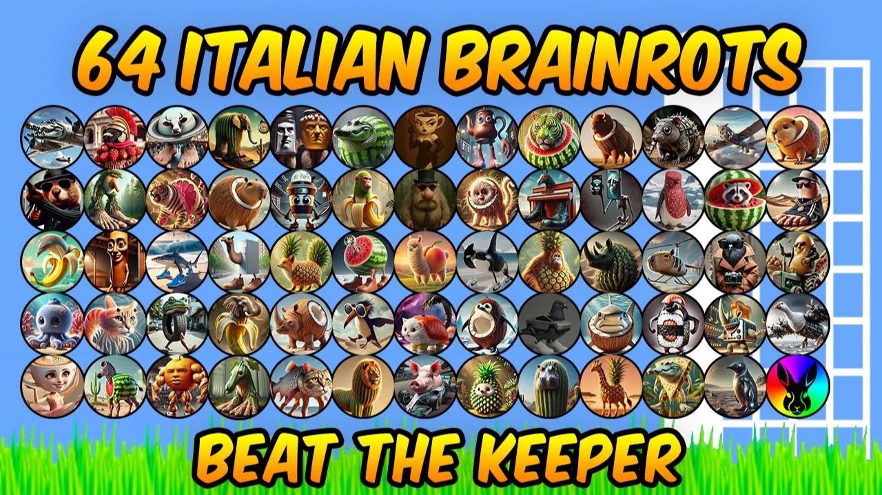 64 итальянских Brainrot: Beat The Keeper — кто пройдет дальше?
