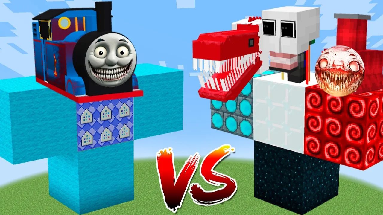 Томас EXE VS новые Creepypasta-мобы — битва мобов в Minecraft!