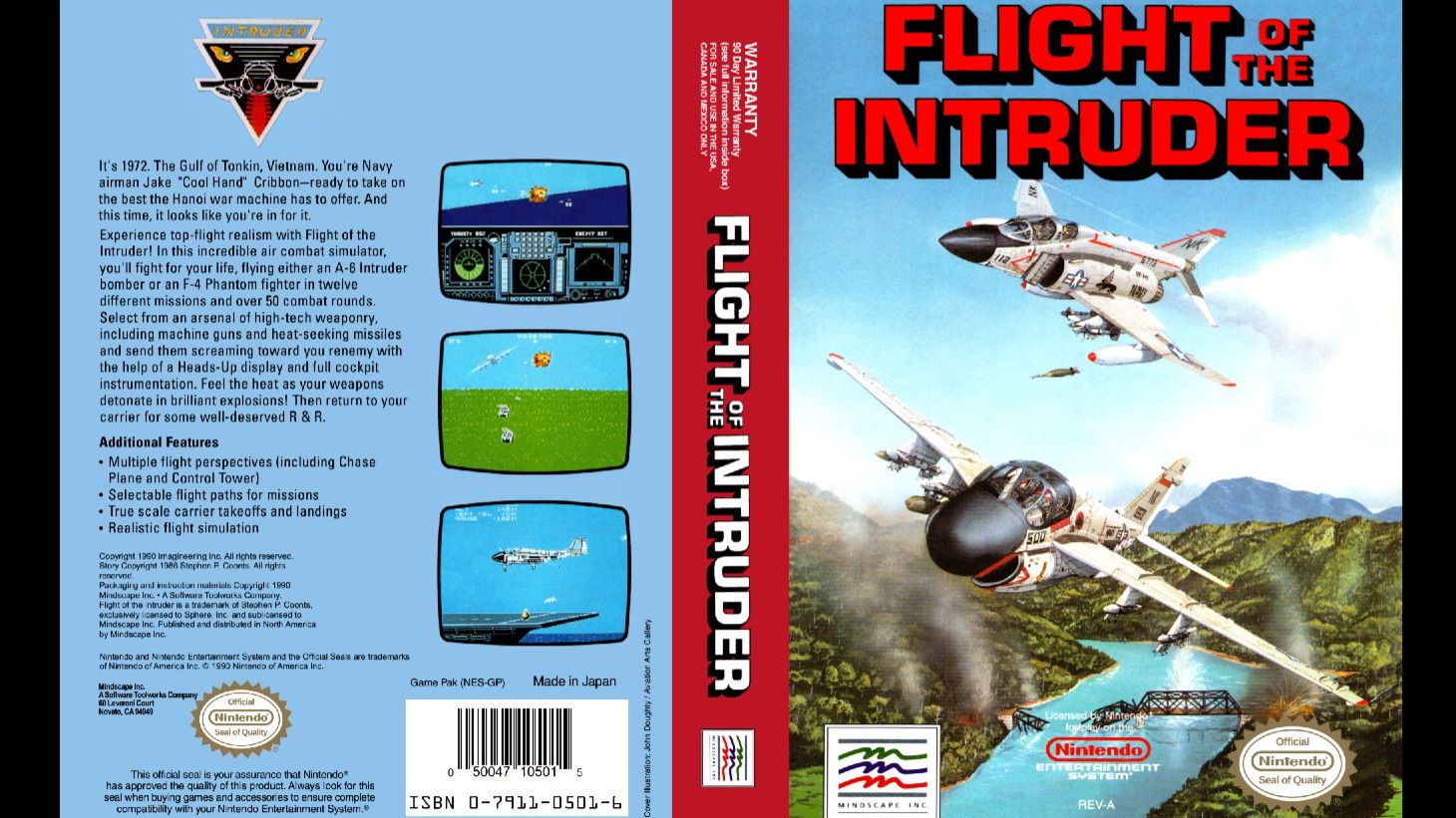 FIGHT OF THE INTRUDER. MINDSCAPE - IMAGINEERING. 1991. NES