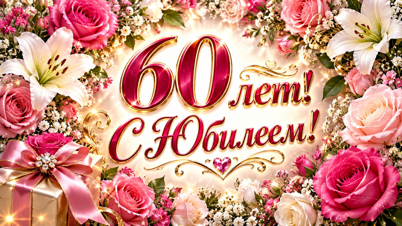 С юбилеем 60 лет женщине! 🌹 Красивая душевная песня-поздравление