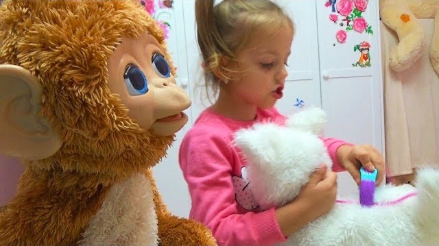 ДОМИК для КУКОЛ Питомец Няша РАСПАКОВКА игрушек в гостях у Сони Playhouse For Doll