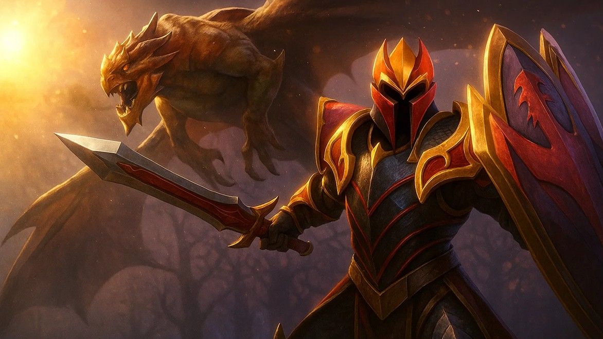 DOTA 2 (Dragon Knight Gameplay)