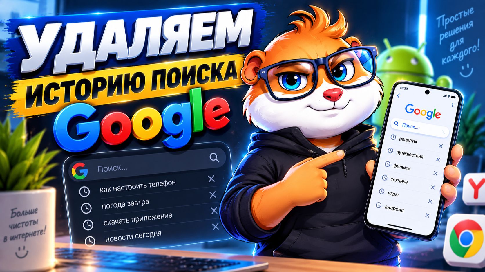 Как Удалить или Очистить Историю Поиска Google на Телефоне Android