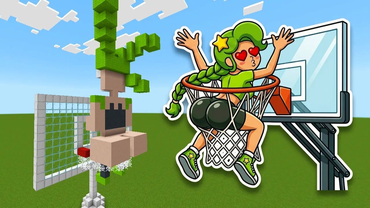 Poppy Playtime: Лили Лавбрейдс 💚 застряла в баскетбольном кольце!