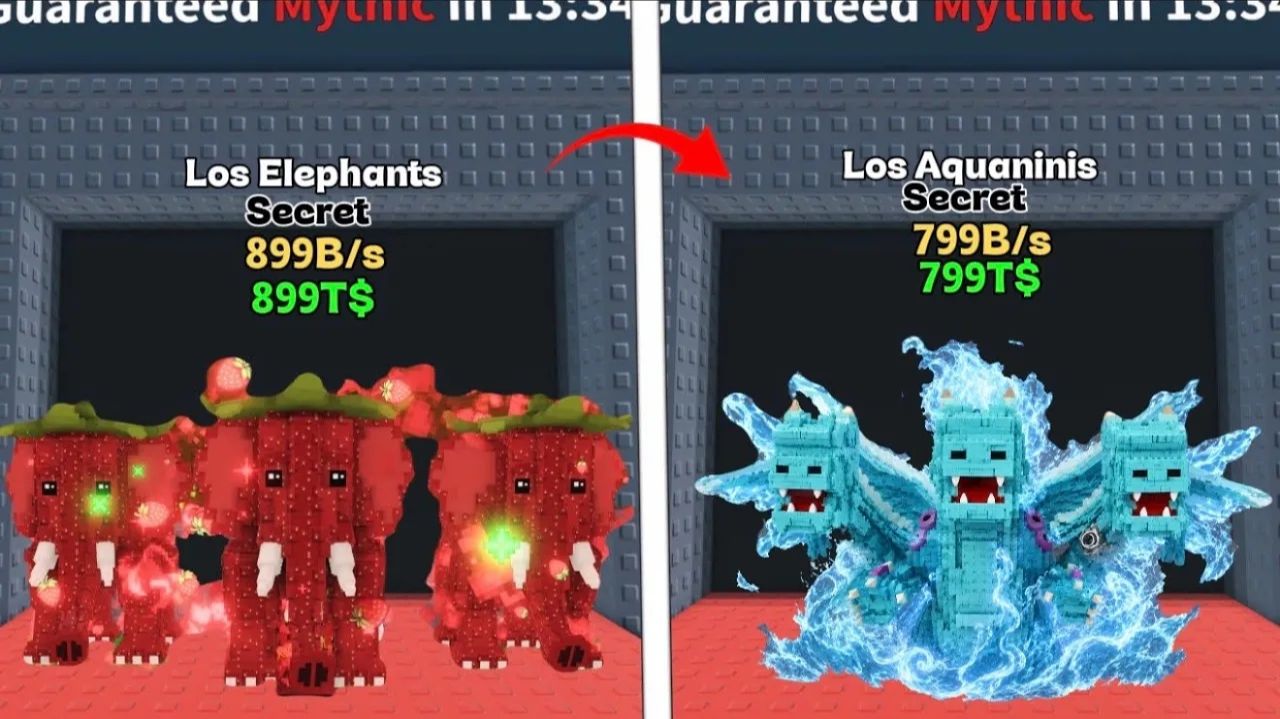 Новые Los Elephants и Los Aquaninis в Steal A Brainrot — новый Aqua-апдейт и события!