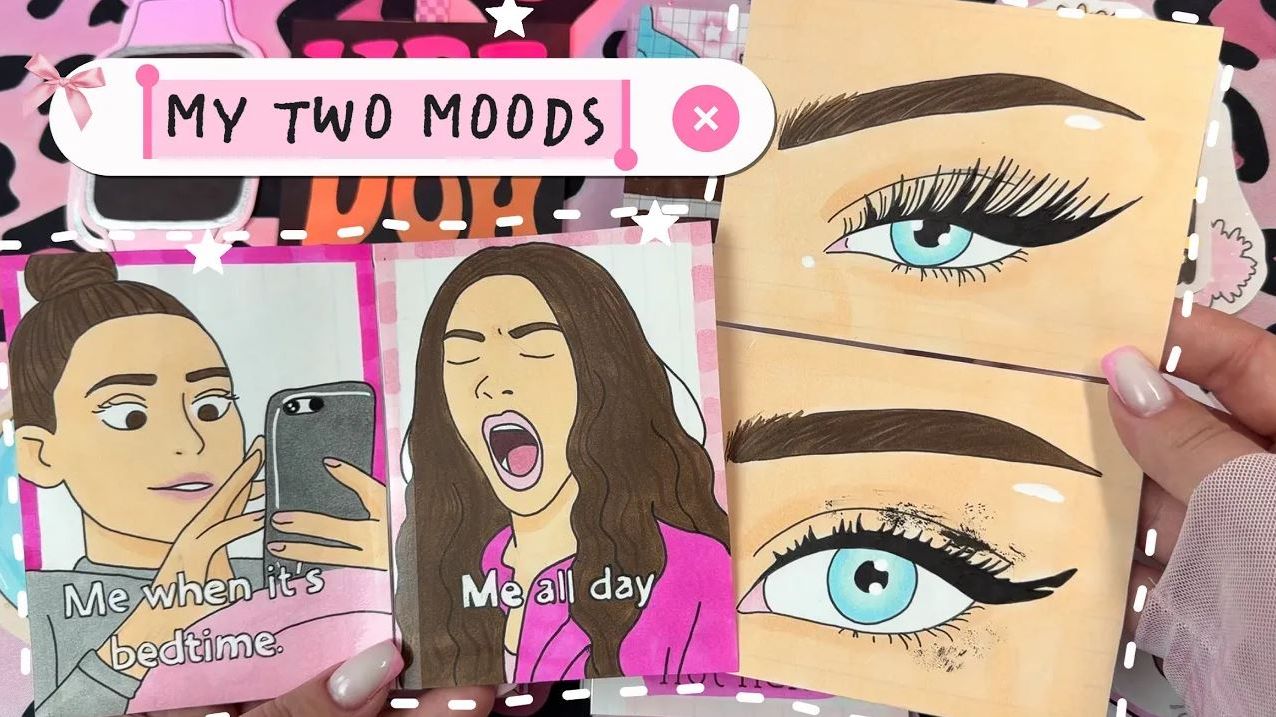 Pov: ты буквально 2 в 1 🎀💀 MY TWO MOODS ✨ У меня есть два настроения 🌸 Бумажные сюрпризы