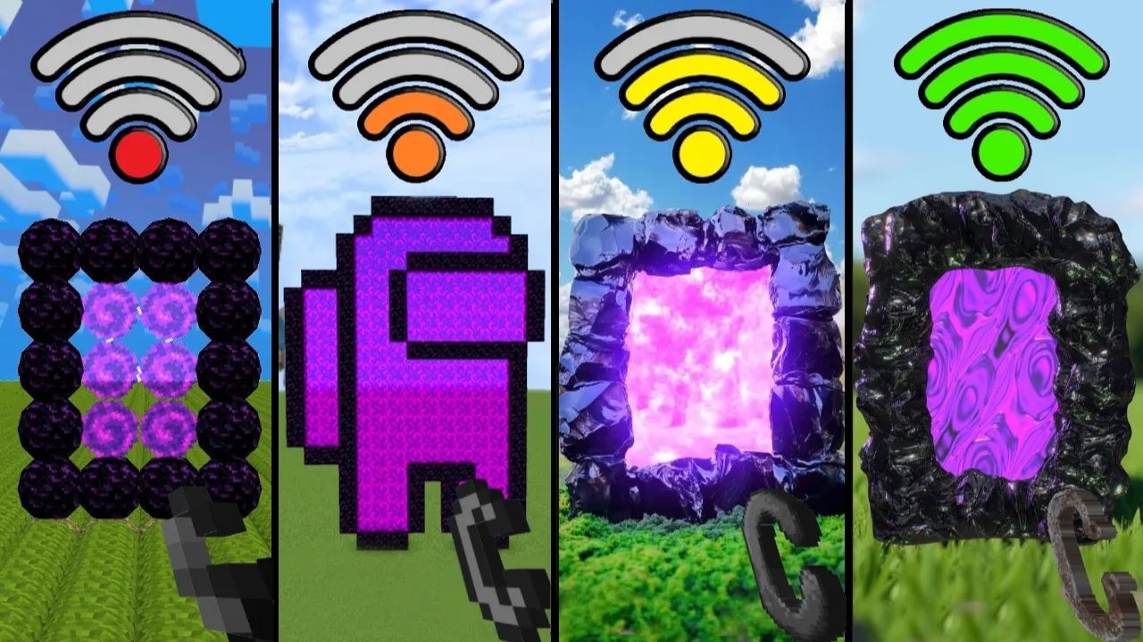 Портал в Незер с СЛУЧАЙНЫМ Wi‑Fi в Minecraft — подборка экспериментов