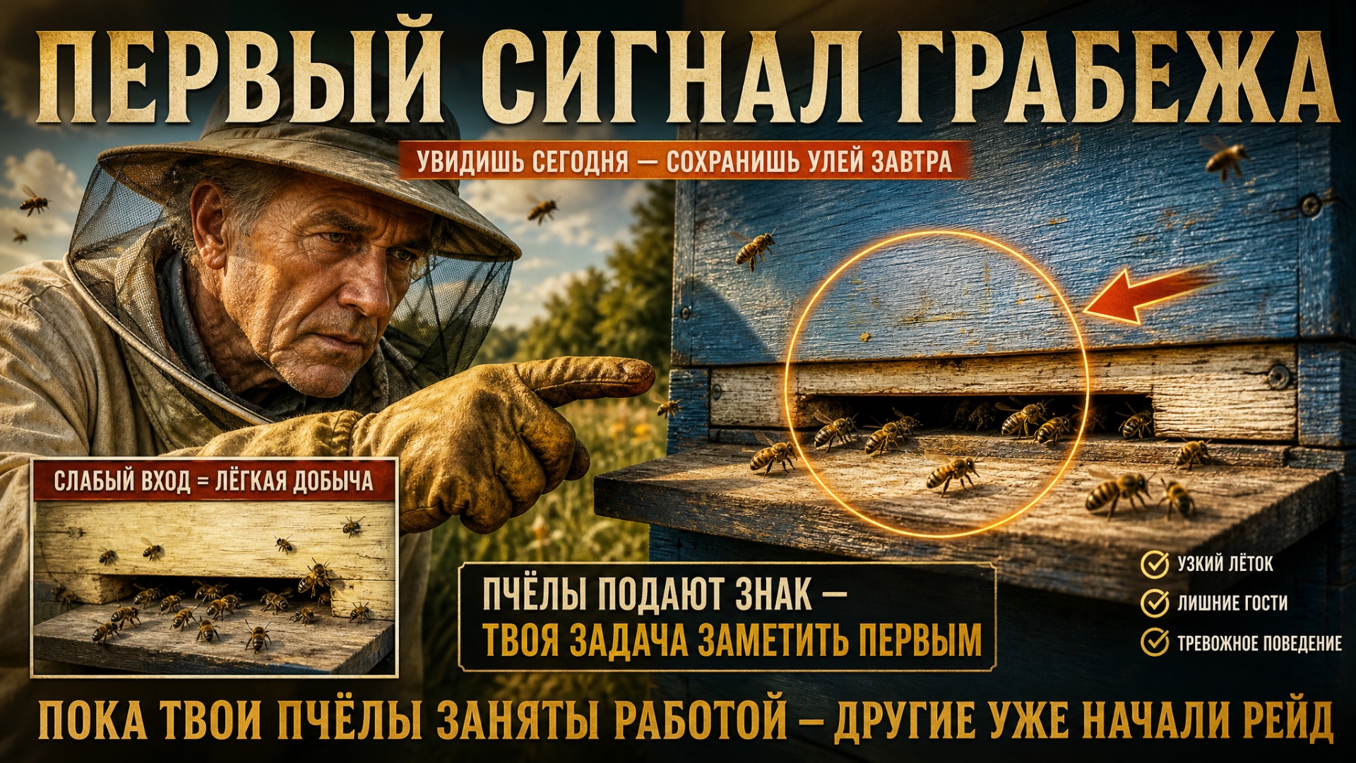 Первый сигнал к ограблению, который пропускает большинство пчеловодов