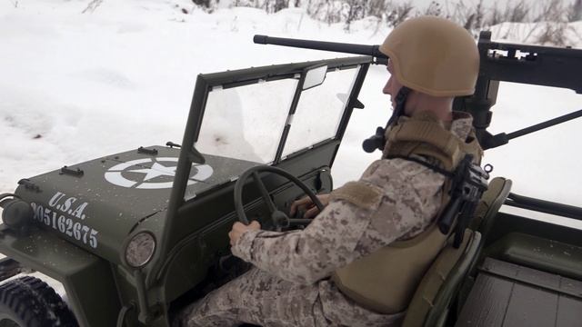 JEEP Виллис с прицепом. RC Car FMS