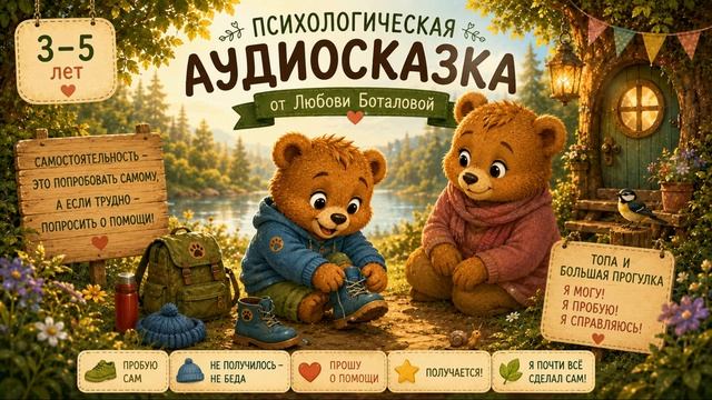 Самостоятельность. Топа и большая прогулка (3-5 лет)