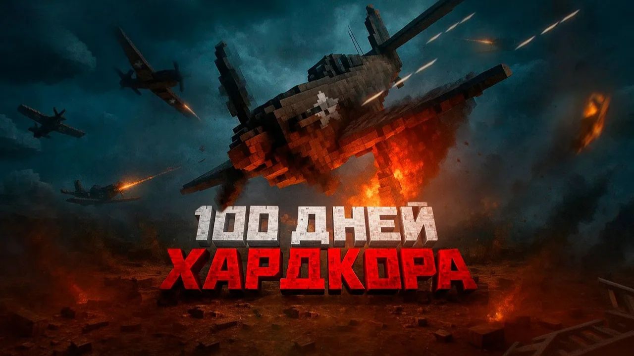 100 дней в ХАРДКОРЕ глазами пилота из Minecraft!