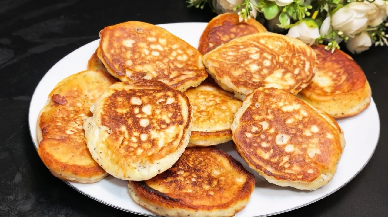 🔥 Пышные оладьи с маком! Нежные внутри и румяные снаружи 😍