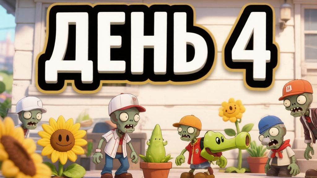 Растения ☘️ против Зомби 🧟. Крыша. День 4.