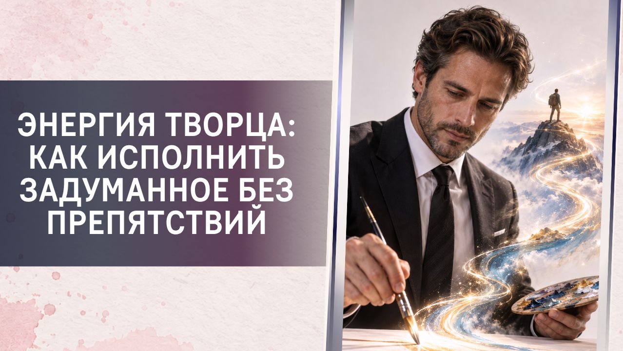 Видео: Энергия Творца: как исполнить задуманное без препятствий