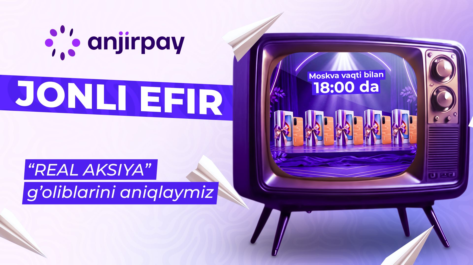 REAL AKSIYA G'OLIBLARI | JONLI EFIR